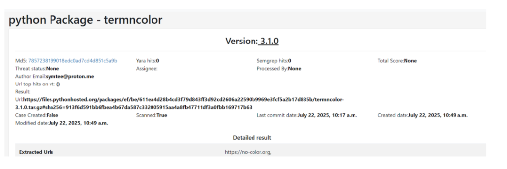 Python package - termncolor
