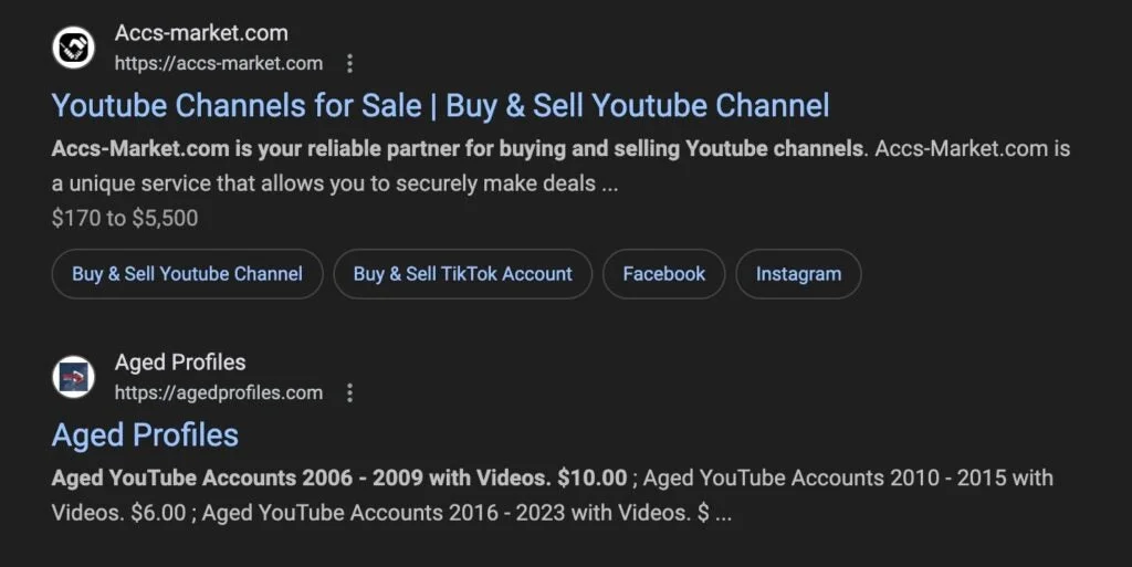 Search engine results