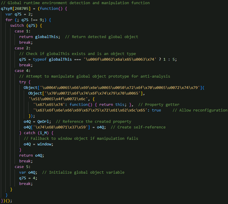 Runtime environment initialization