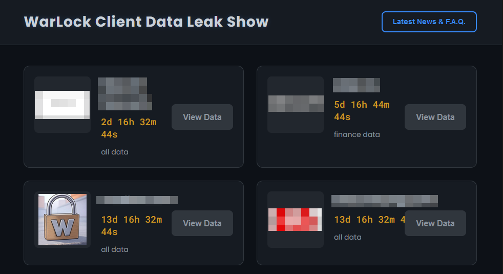 Warlock ransomware campaign