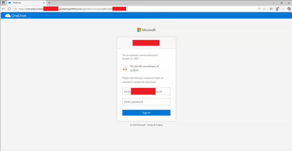 Credential Phishing Page