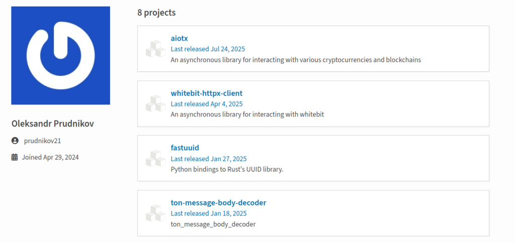 No new release from the compromised PyPI token owner.