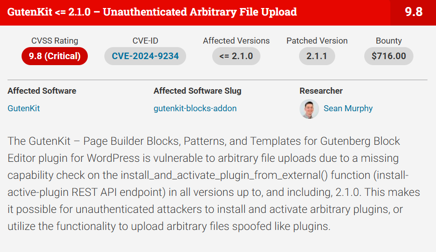 Vulnerability Summary