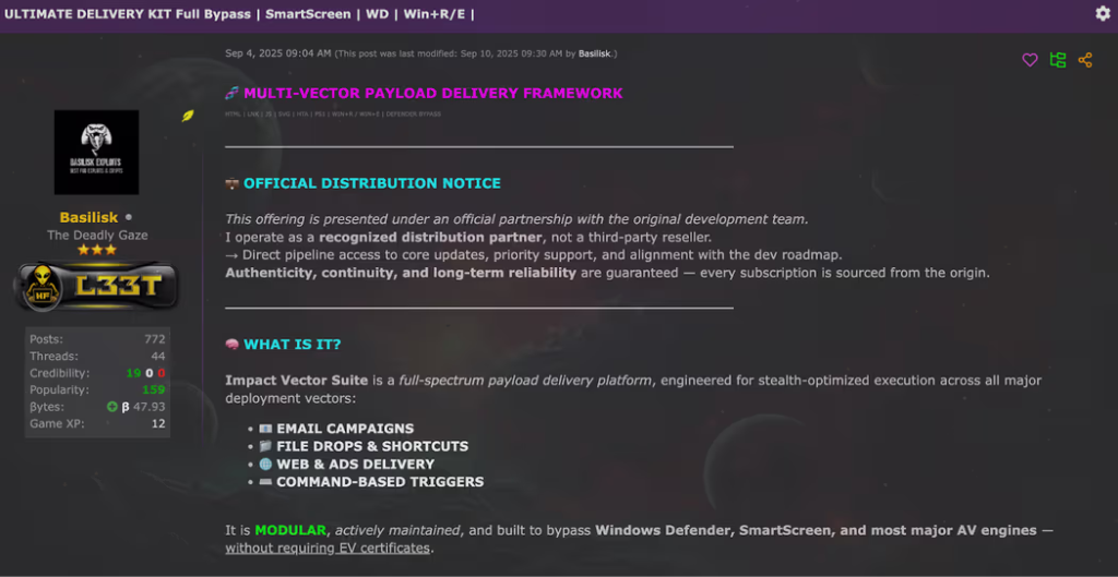Impact Solutions payload delivery kit 