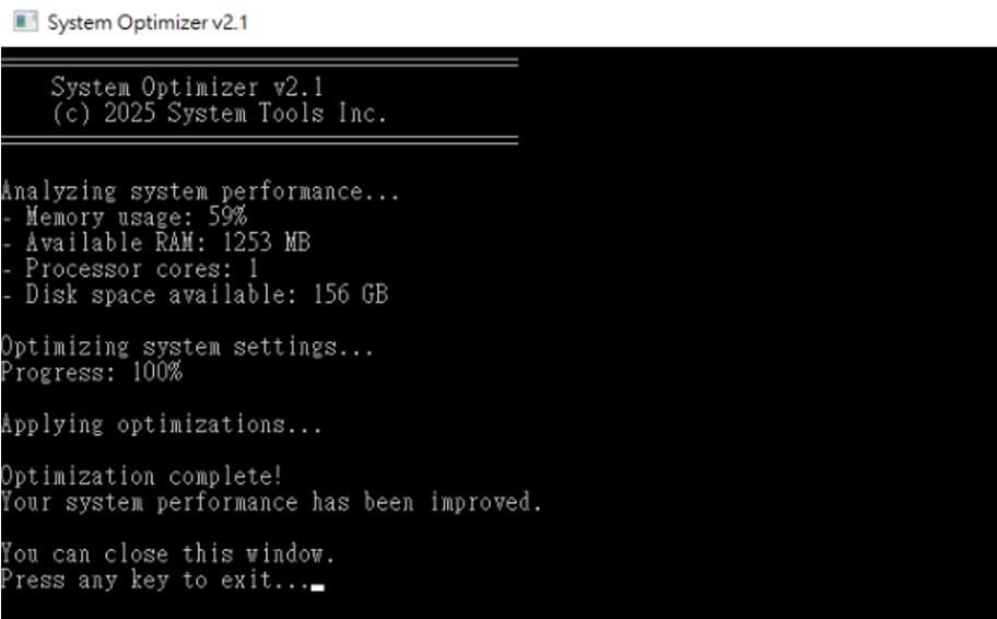 Chaos-C++ downloader – fake system optimizer