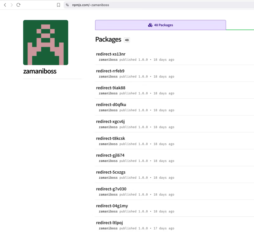 Malicious npm packages
