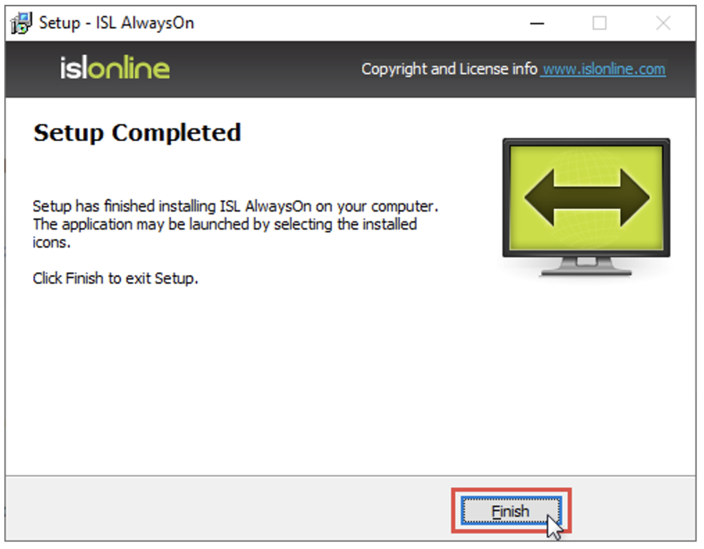 ISL Online RMM pop-up.